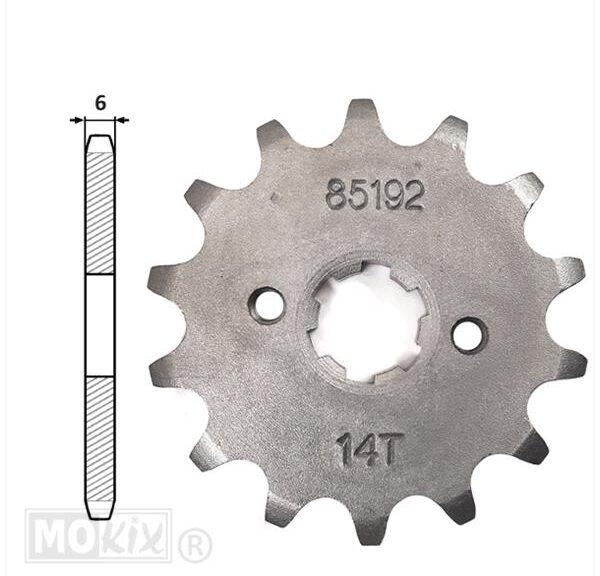 Voortandwiel Derbi Senda-SM 14tands - IGM