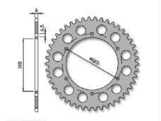 Achtertandwiel MH RX/Derbi GPR04 108mm 6g 46t IGM"