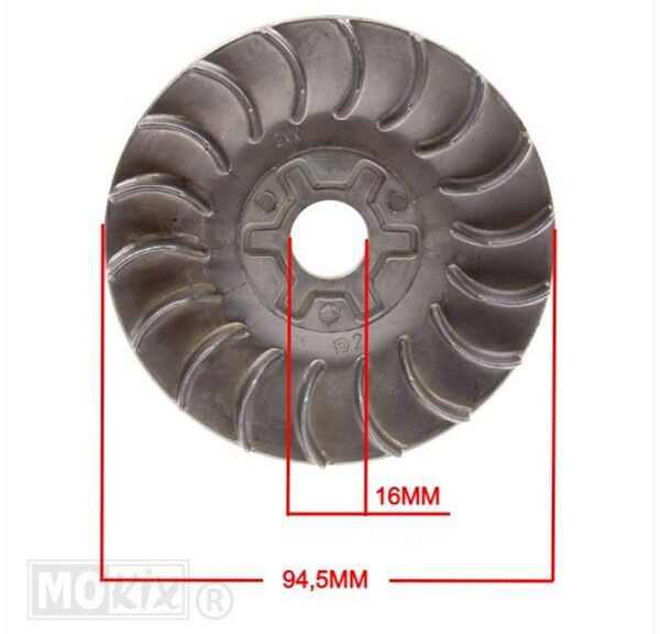 Half Poelie/Koelvin XOR/CT50/CPI  Aluminium SP