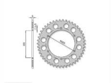 Achtertandwiel MH RX/Derbi GPR04 108mm 6g 48t IGM"