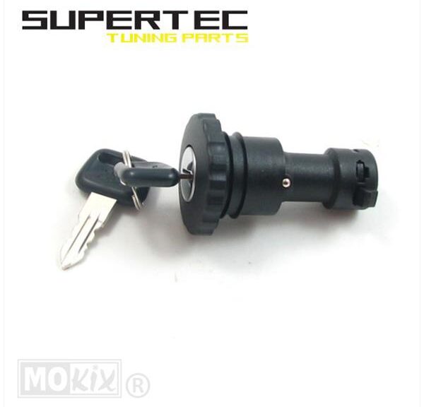 Tankdop Peugeot FOX Zwart + Slot Supertec