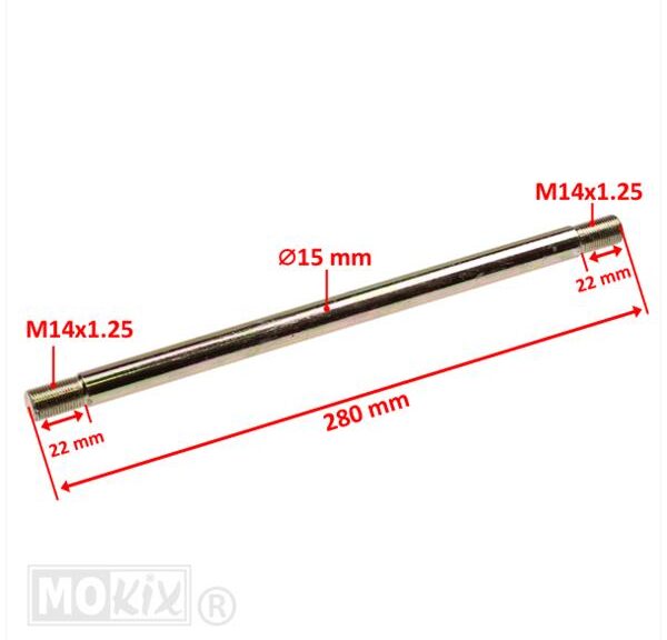 Achteras Rieju RR/Spike 15mm 280mm