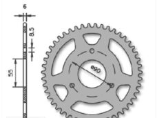 Achtertandwiel Rieju RS2 Matrix 55mm 3gats 47t IGM