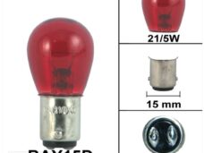Lamp BAY15D 12V 21/5W Rood (1)
