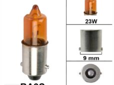 Lamp BA9S 12V 23W Kort Oranje (1) - Bollard
