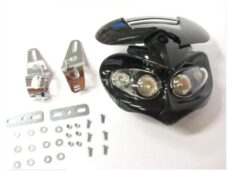 Koplampspoiler Quadro-Halogeen Zwart - Supertec