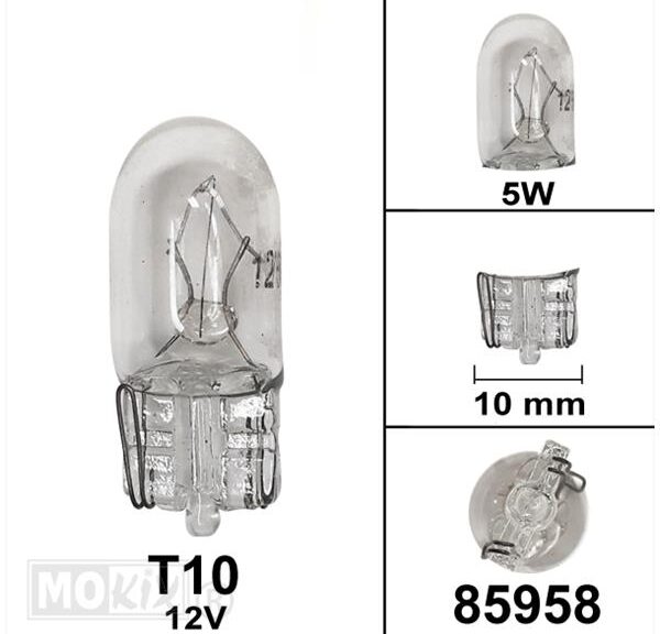 Lamp T10  12V  5W (1) - Bollard