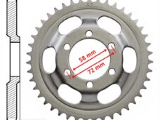 Achtertandwiel Zundapp KS/50 58mm 6gats 43tands - IGM