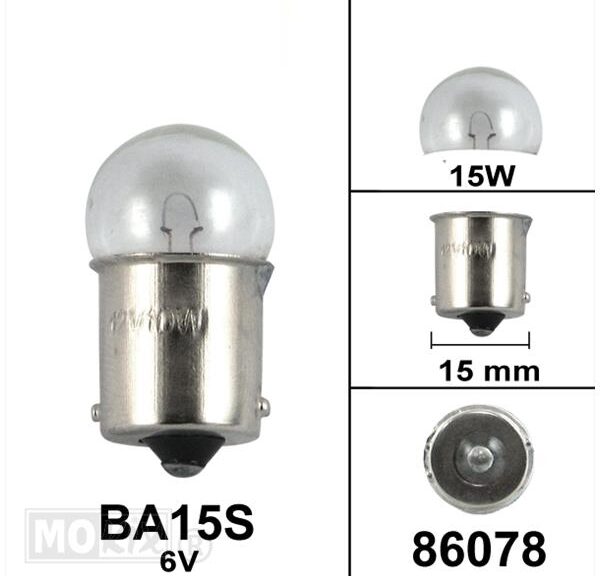 Lamp BA15S  6V 15W (1)