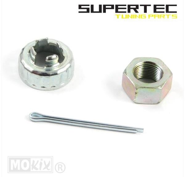 Achteras-Moer KIT Piaggio 2T/4T 16x1.25 - Supertec