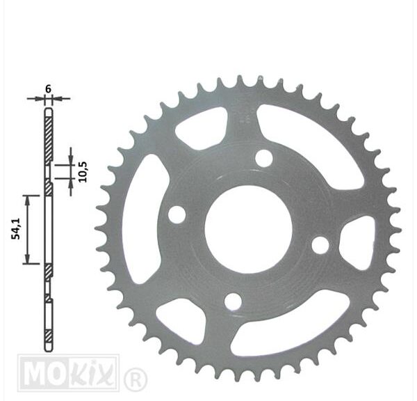 Achtertandwiel Yamaha TZR (420) 54.1mm 4g 44t IGM