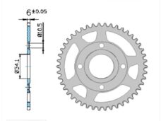 Achtertandwiel Yamaha TZR (420) 54.1mm 4g 46t IGM