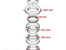 Balhoofdset Tomos A3/A35 - Supertec