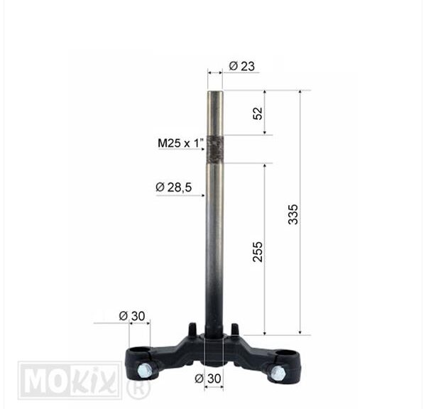 Kroonstuk Yamaha Aerox 03/"04 30mm (Balhoofd) ST" - Supertec