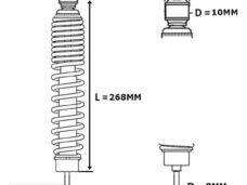 Schokbreker MKX Sport 268mm  WIT