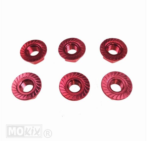 Moerset UNI M6 ALU 6st Rood