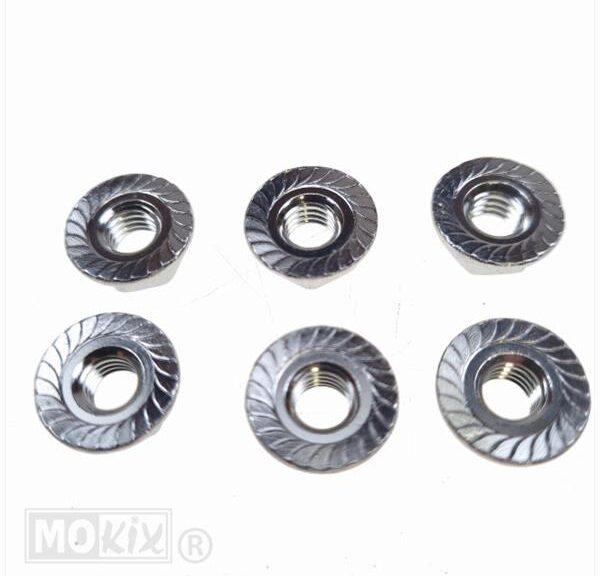 Moerset UNI M6 ALU 6st Zilver
