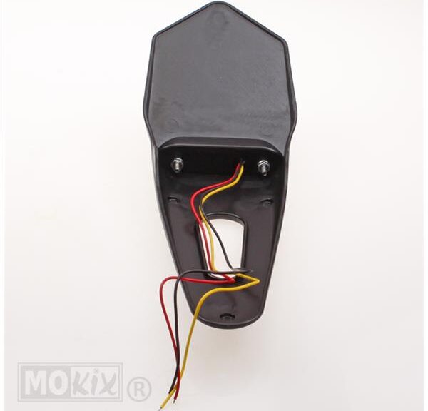 Achterspatbord UNI Enduro Onderb. + LED Lamp Rood