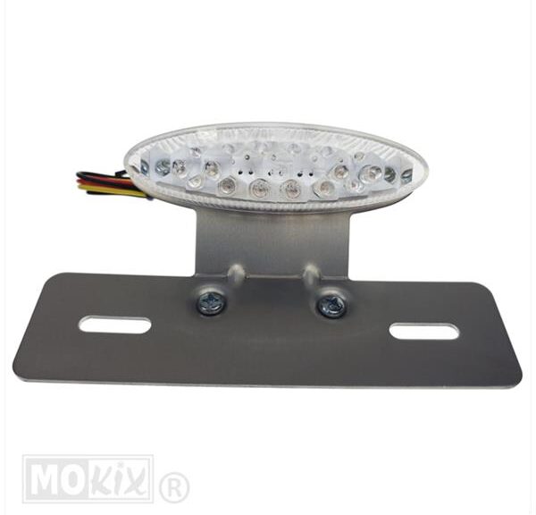 Achterlicht UNI Ovaal LED CE + ST WIT