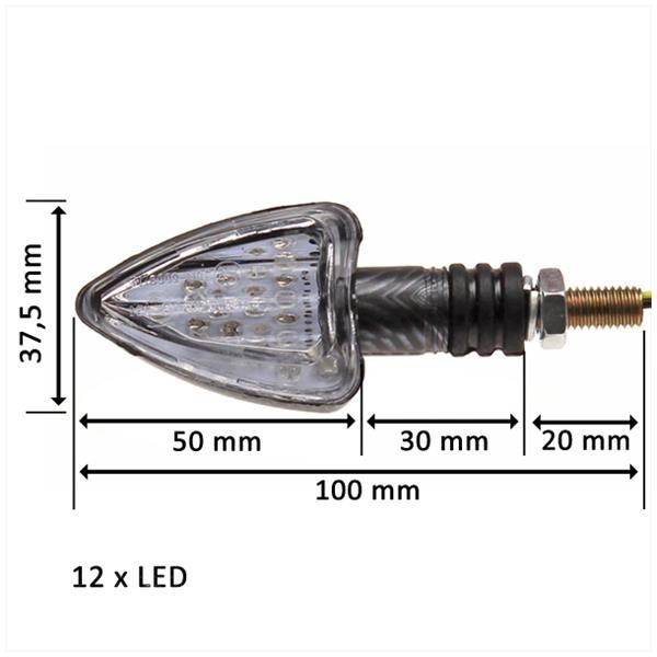RAW-BOL UNI LED Driehoek Carbon CE SET - Afbeelding 2
