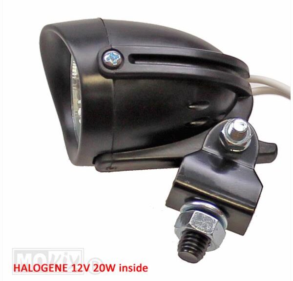 Mini Lamp Halogeen 12V 20W Spot Zwart Elec