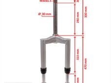 Voorvork Peugeot Ludix SP/Blaster 10 Inch Schijf - Supertec