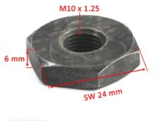 Koppeling Moer Minarelli Scooters M10x1.25 6mm