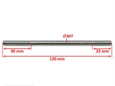 Cilinder Tapeind Vespa/Tomos/Peugeot M7x120 (1)
