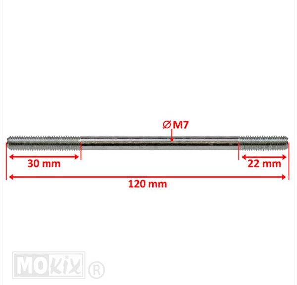 Cilinder Tapeind Vespa/Tomos/Peugeot M7x120 (1)
