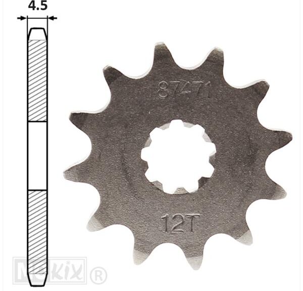Piñón delantero Puch Maxi de 12 dientes IGM