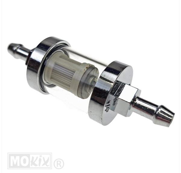 Benzinefilter UNI Voor 6mm Slang Luxe Rond - Supertec