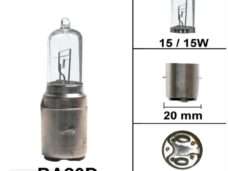 Lamp BA20D   6V 15/15W Halogeen (1)