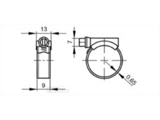 Slangklem  9mm RVS 16x25mm Per Stuk Norma