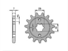 Voortandwiel Yamaha 125 4T OA Rieju (428) 15t IGM