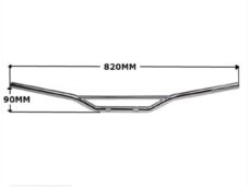 Stuur Motor Cross Laag 82cm Chroom Supertec