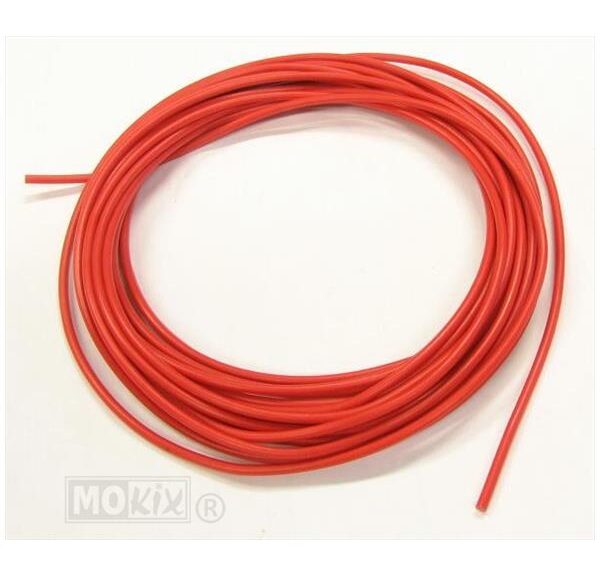 Lichtsnoer UNI 5mtr 0.5mm2 Rood
