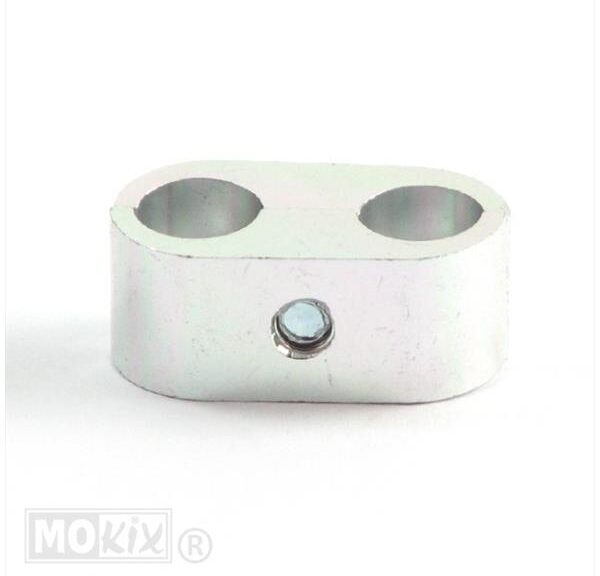 Connector 2 Kabels ALU Zilver Supertec