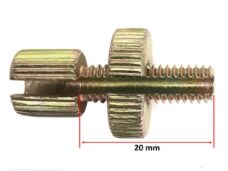 Kabelstelbout M6 MET Gleuf 20mm - Bollard