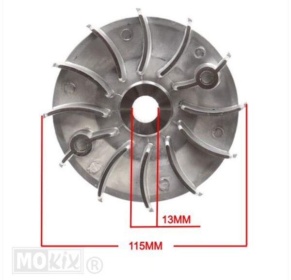 Half Poelie/Koelvin China 4T GY6 Scooter 125 ALU - Supertec