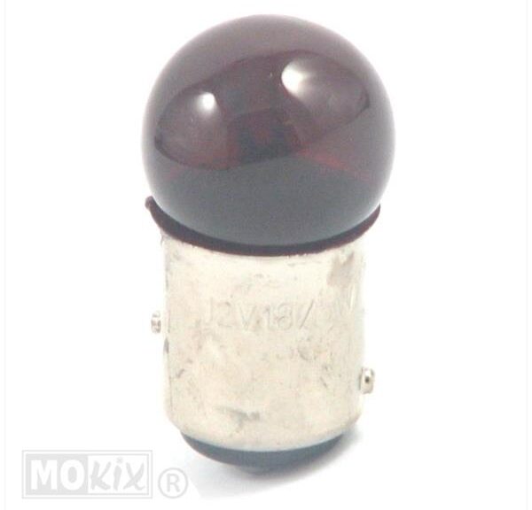 Lamp BAY15D 12V 18/5W Rood (1) - Bollard