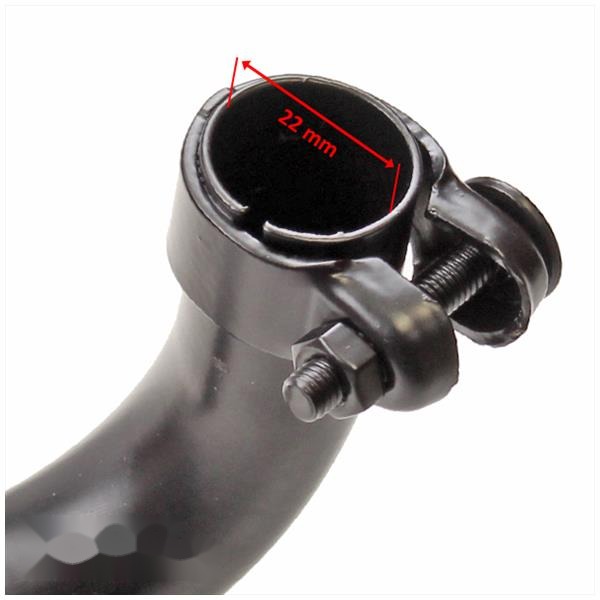 Uitlaat Vespa Ciao 22mm ORG Model Snel Zwart Tecno - Afbeelding 4