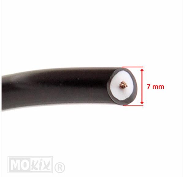 Bougie Kabel 7mm Zwart 1.9meter