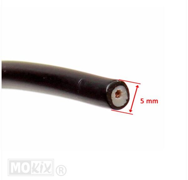 Bougie Kabel 5mm Zwart 1.9meter