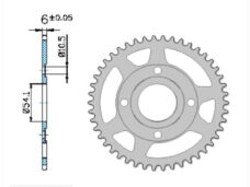 Achtertandwiel Yamaha TZR (420) 54.1mm 4g 58t IGM