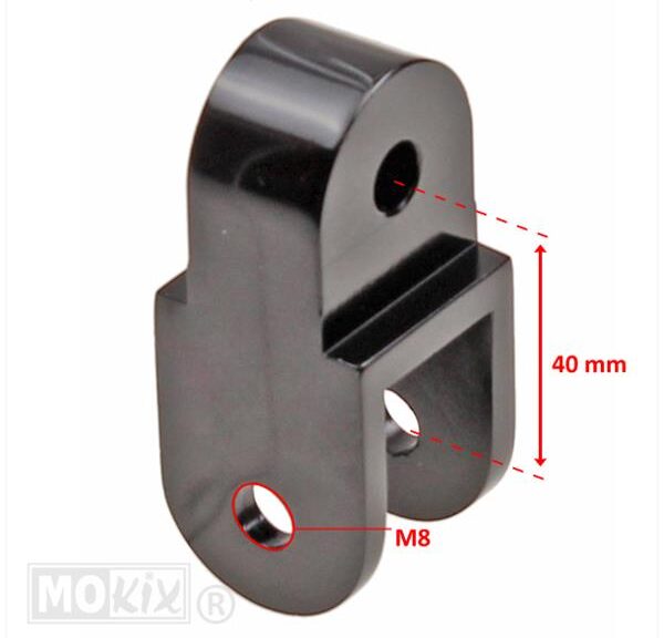 Schokbrekerverhoger Minarelli/PEU 8-40mm Zwart