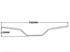 Stuur Model Motard 740x22 Zwart - Supertec