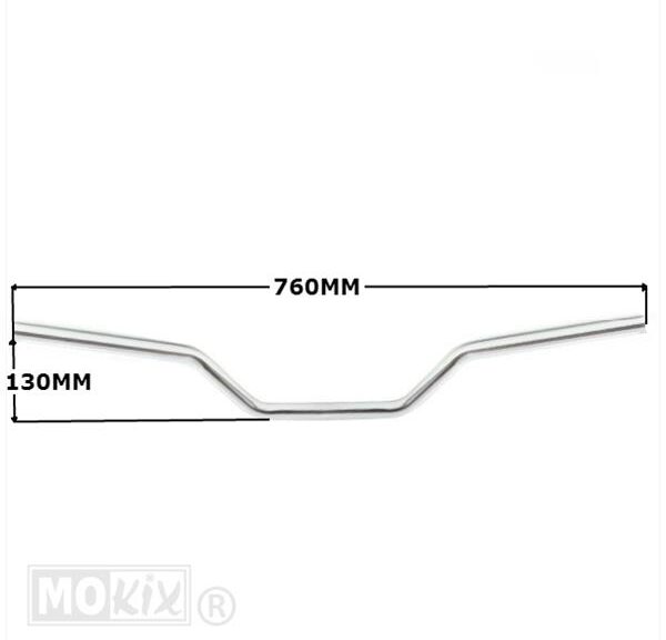 Stuur Model Motard 740x22 Zwart - Supertec