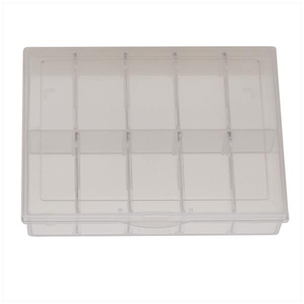Sorteerdoos Transparant Klein 130x95mm 10 Vaks - Afbeelding 2