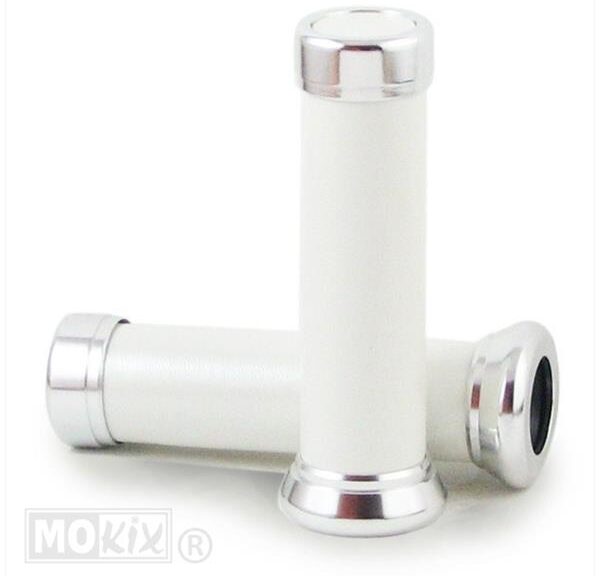 Handvatten Retro WIT Leer 130mm