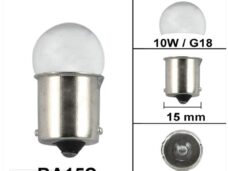 Lamp BA15S 12V 10W G18 Zilver (1) - Bollard